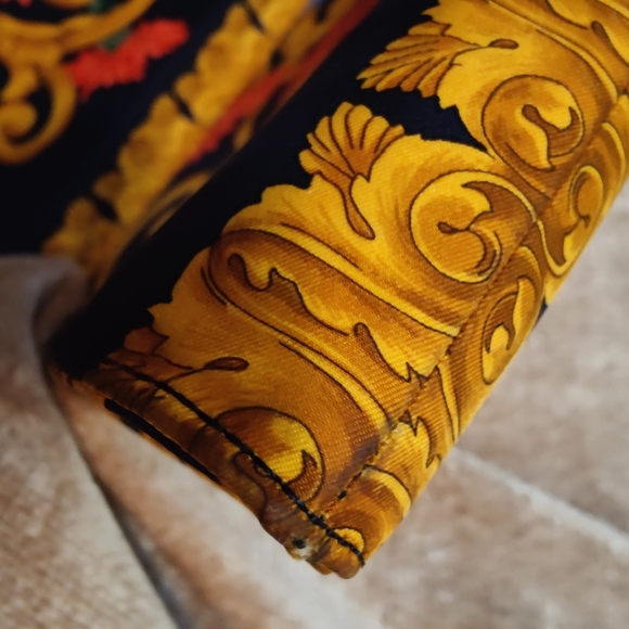 Stuart Weitzman Baroque Print Bag / clutch with braided Metal Chain Strap - Picture 10 of 12